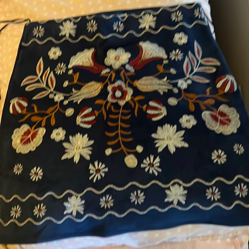 Navy blue floral skirt